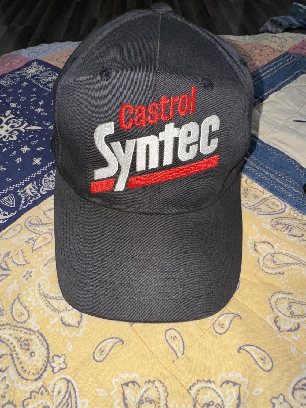 Vintage Castro Syntec SnapBack Hat Black Adjustable